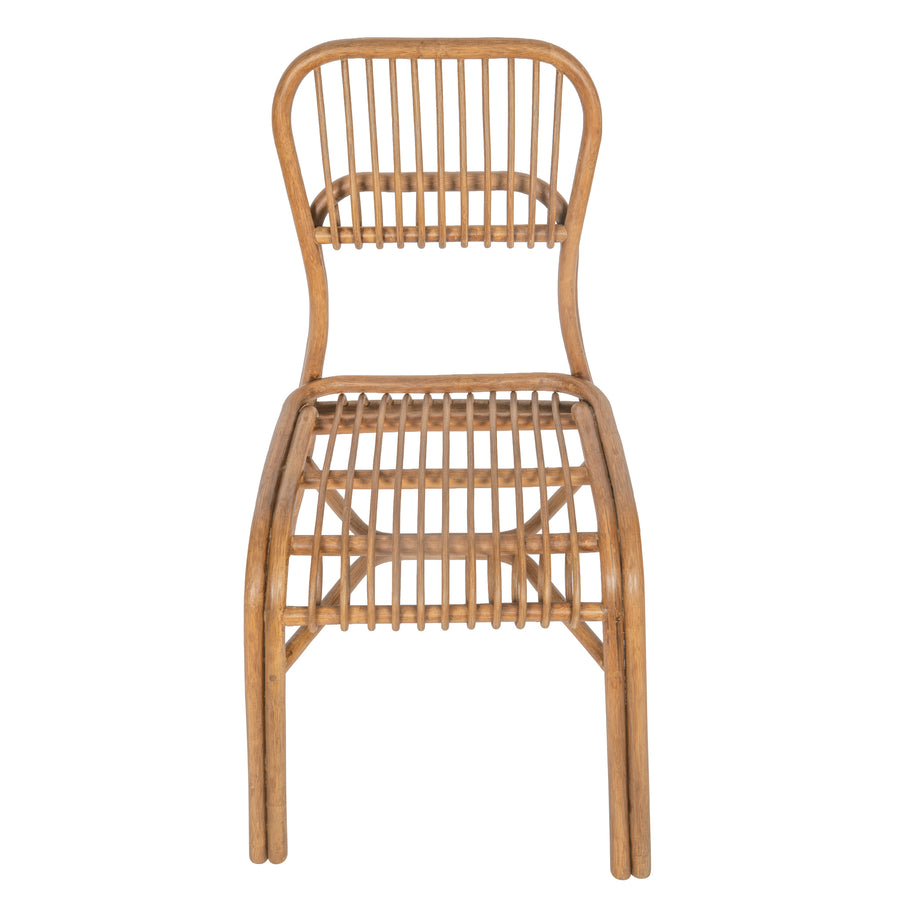 Sakha Rattan Dining Chair, Set of 2 Pieces, Brown Wash