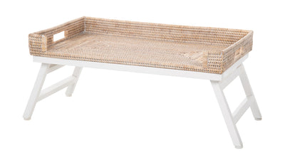 La Jolla Rattan Breakfast Tray with Folding Legs