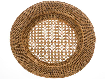 La Jolla Round Rattan Charger Plate, Set of 2