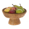 La Jolla Honey Brown Rattan Fruit Bowl Pedestal