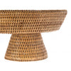 La Jolla White Pedestal Rattan Fruit Bowl