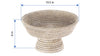 La Jolla White Pedestal Rattan Fruit Bowl