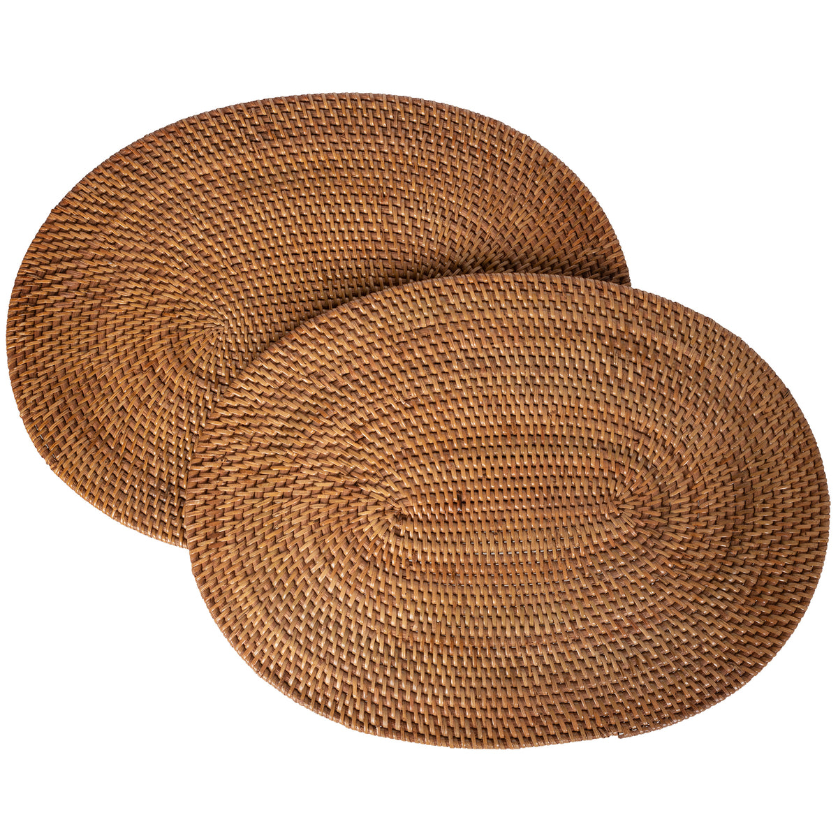 Oval Rattan Mat Loma Oval Rattan Placemats, Set of 2 | Kouboo
