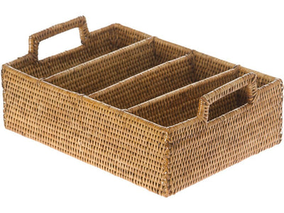 La Jolla Rattan Flatware Tray