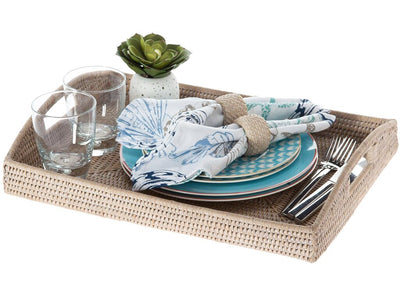 La Jolla Rectangular Rattan Serving Tray