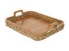 Rectangular Anson Serving Tray in Sea Grass with Solid Wood Bottom