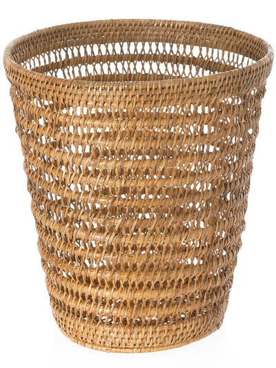 La Jolla Rattan Mesh Round Waste Basket