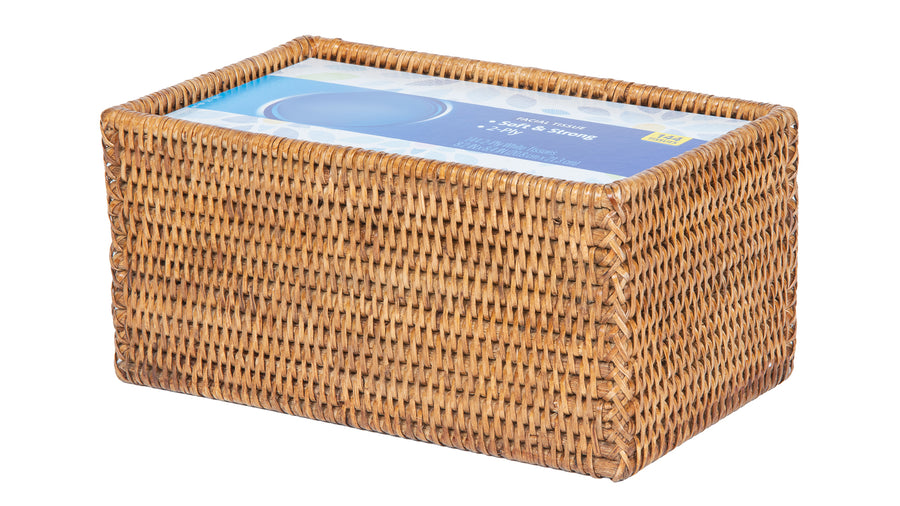 La Jolla Rattan Rectangular Tissue Box Cover