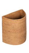 Loma Half-Moon Rattan Waste Basket