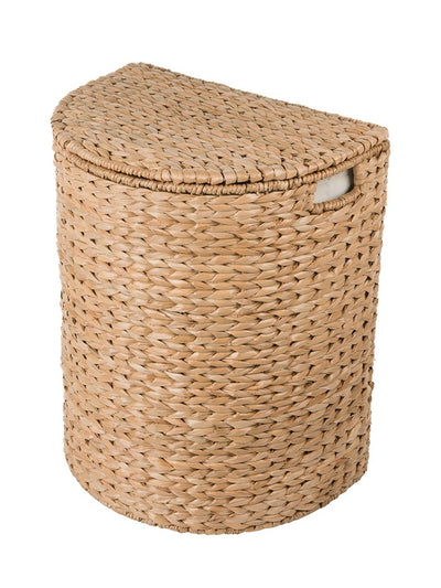 Sea Grass Half Moon Hamper and Laundry Basket with Removable Liner, Natural Color