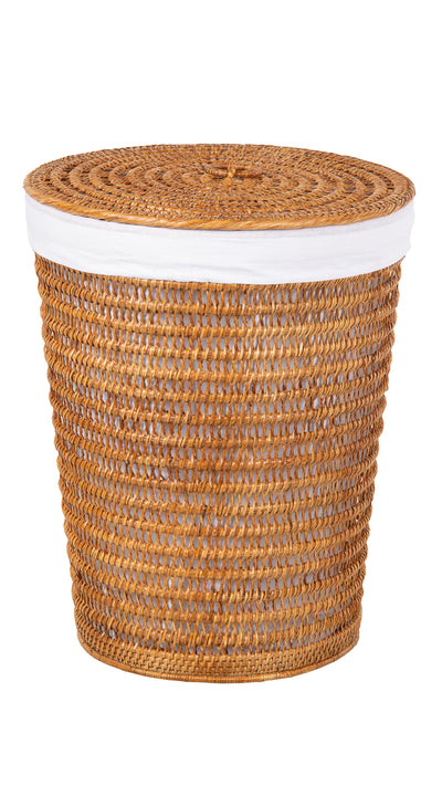 Cambria Rattan Laundry Mesh Hamper with Liner