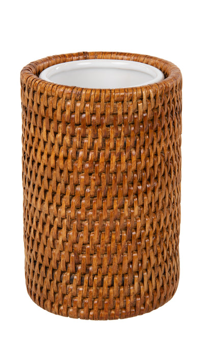 La Jolla Rattan Bathroom Tumbler and Toothbrush Holder (10 fl.oz.)