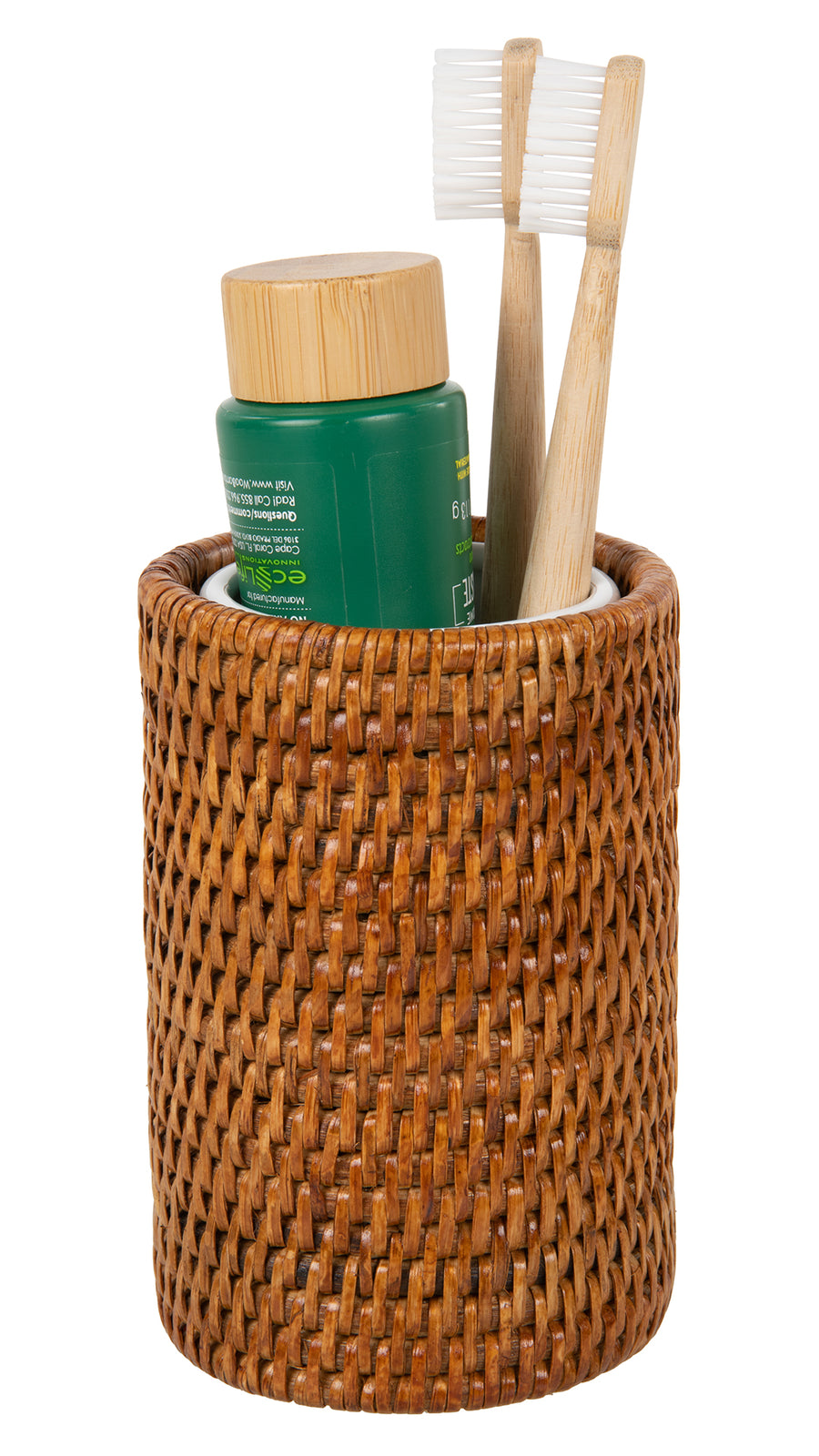 La Jolla Rattan Bathroom Tumbler and Toothbrush Holder (10 fl.oz.)