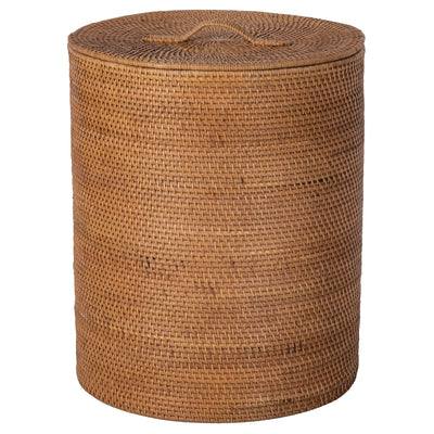 Loma Round Rattan Hamper and Laundry Basket with Removable Liner