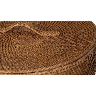 Loma Round Rattan Hamper and Laundry Basket with Removable Liner