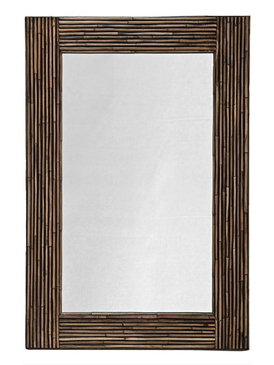 Rectangular Rattan Laminated Wall Mirror