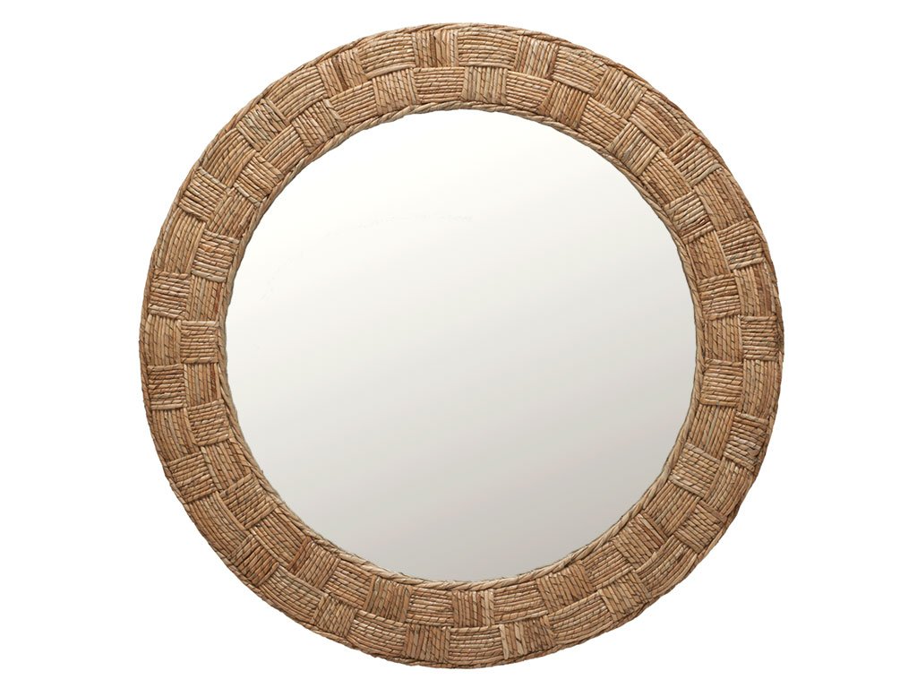 Round Chequered Wall Mirror