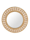 Rattan Braided Decorative Wall Mirror, Natural Color