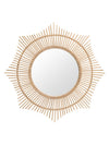 Rattan Round Halo Wall Mirror, Natural