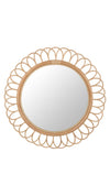 Fleur Decorative Rattan Wall Mirror