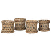 Cabo Hurricane Rattan Candle Holders, Natural