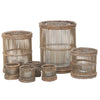 Baja Hurricane Rattan Candle Holders, Natural