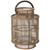 Baja Decorative Rattan Candle Hurricane Lanterns, Natural