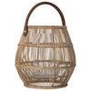 Baja Tulip Decorative Rattan Hurricane Lanterns, Natural