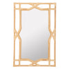 Rectangular Rattan Decorative Chippendale Wall Mirror