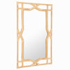 Rectangular Rattan Decorative Chippendale Wall Mirror