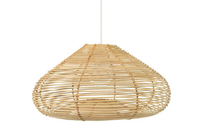 Palau Continuous Weave Discus Wicker Pendant Lamp, Natural