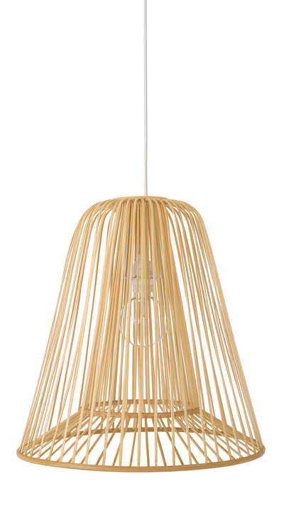 Bamboo Double Cone Pendant Lamp, Natural, Small