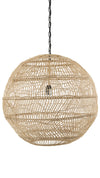 LUHU OPEN WEAVE CANE RIB BALL PENDANT LAMP, NATURAL