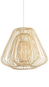 Bamboo Trinity Teardrop Pendant Lamp, Natural