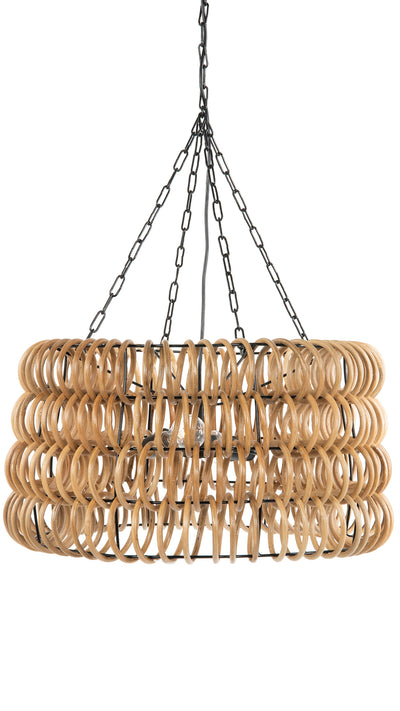 Rattan Spiral Pendant Lamp, Natural