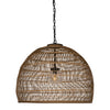 Luhu Open Weave All Weather Cane Rib Outdoor Bell Pendant Lamp