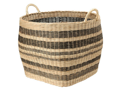 X-Large Striped Wicker Basket