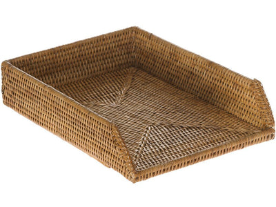 La Jolla Rattan Stackable Letter Tray