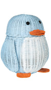 Wicker Penguin Basket, Multi-Color