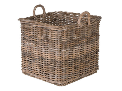 Kobo Square Rattan Basket, Gray