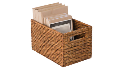 La Jolla  Rattan Shelf Basket with Handles