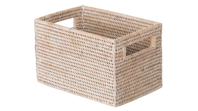 La Jolla  Rattan Shelf Basket with Handles