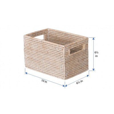 La Jolla  Rattan Shelf Basket with Handles