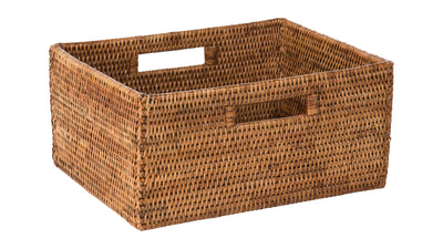 La Jolla  Rattan Shelf Basket with Handles