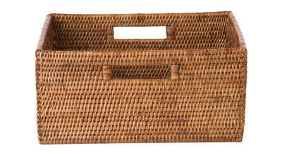 La Jolla  Rattan Shelf Basket with Handles