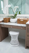 La Jolla  Rattan Shelf Basket with Handles