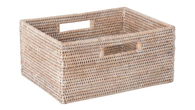 La Jolla  Rattan Shelf Basket with Handles