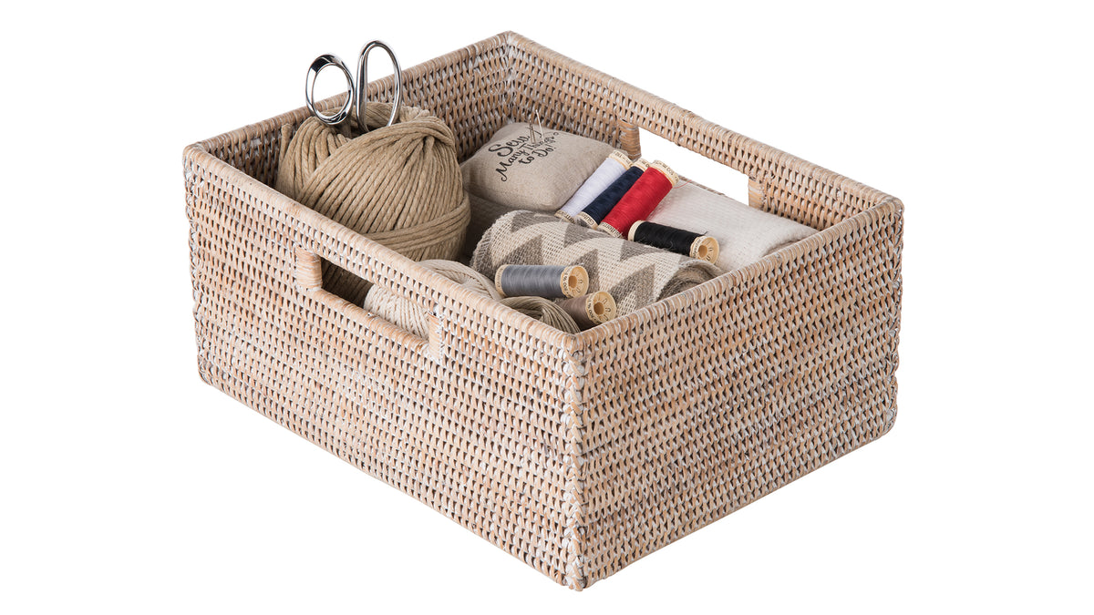 Kouboo 1060123 Laguna Rattan Shelf & Organizing Basket