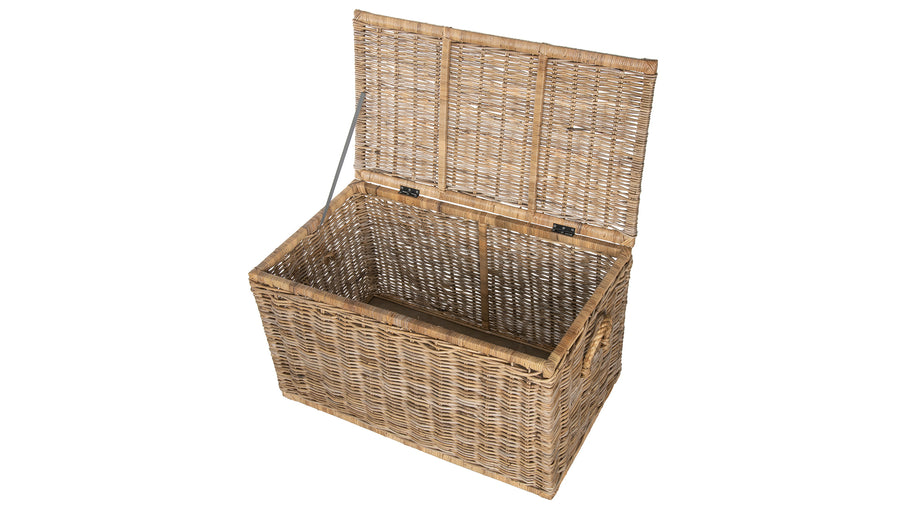 Rattan Kobo Decorative Storage Trunk with Lid, Natural