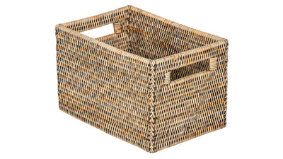 La Jolla  Rattan Shelf Basket with Handles